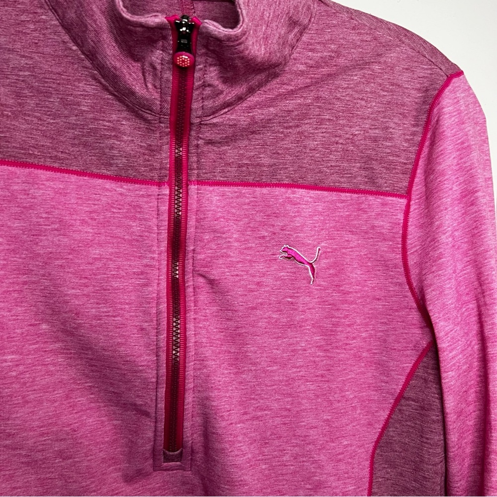 Puma Women's Pink Athletic Track Pullover Top with Thumb holes, Size Medium - Picture 8 of 16